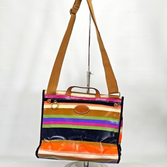 Fossil Women's Multicolored Coated Canvas Messenger Crossbody Bag Medium 1824 - Picture 5 of 16